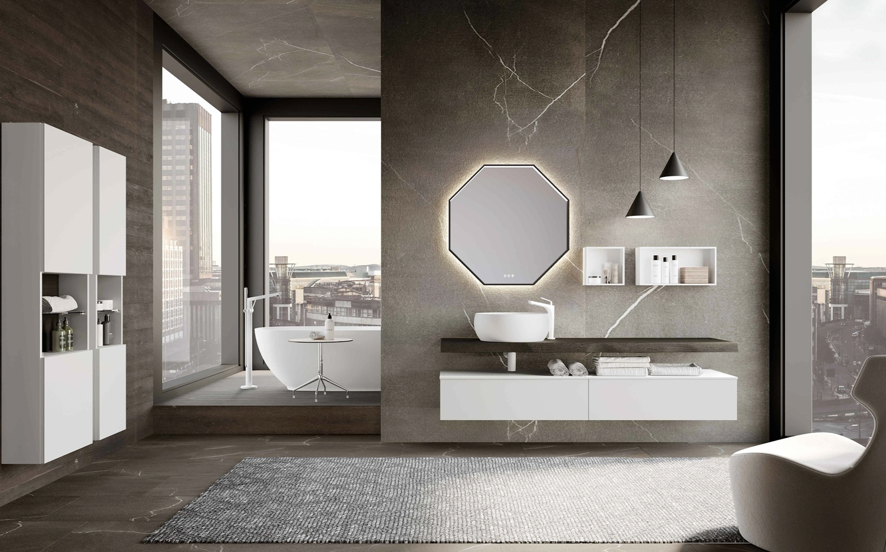 Elegantno kopalniško pohištvo